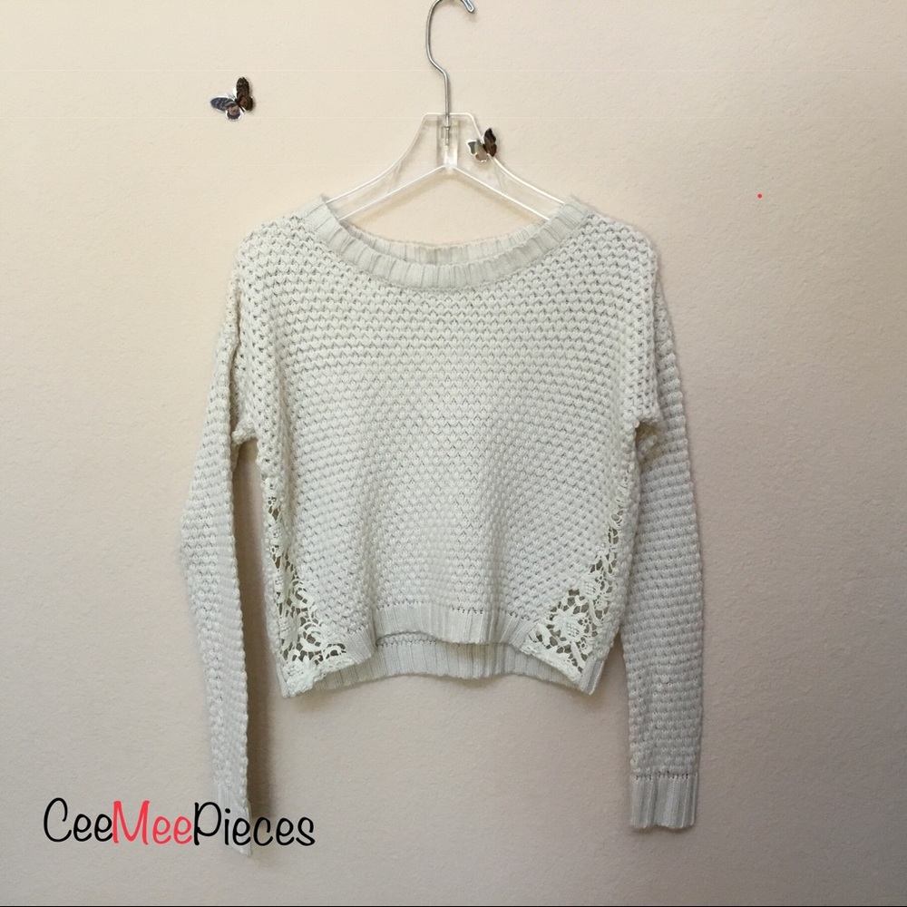 Freshman 1996 Cream Cropped Sweater, Sz Medium NWT